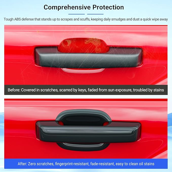 PTYYDS 14Pcs Door Handle Cover Compatible with 2021-2025 Ford Bronco Door Bowl Cover (with Smart Hole) ABS Glossy Black Inner Handle Trim Replacement for 2021-2025 Ford Bronco Accessories