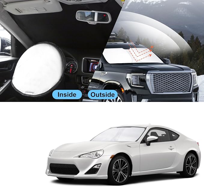 TINGLU Sun Shade for GMC Yukon XL/Chevrolet Suburban 2021-2024 2025 Accessories Windshield Sun Shade Window Shade UV Rays Protection Sun Visor Cover with Steering Wheel Sunshade Storage Bag