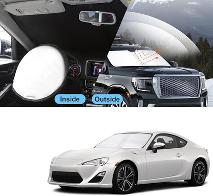 TINGLU Sun Shade for GMC Yukon XL/Chevrolet Suburban 2021-2024 2025 Accessories Windshield Sun Shade Window Shade UV Rays Protection Sun Visor Cover with Steering Wheel Sunshade Storage Bag