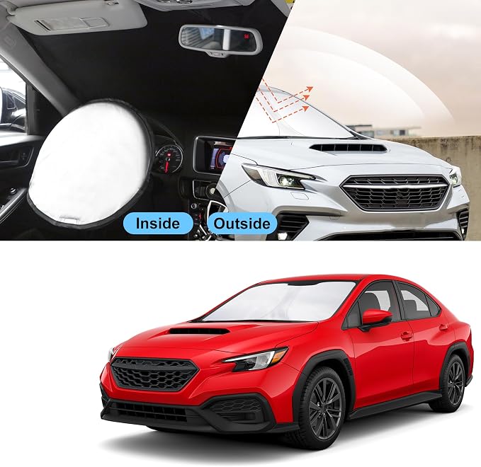 TINGLU Sun Shade for Subaru Impreza WRX Sedan Impreza WRX Hatchback WRX STI 2017-2023 Accessories Windshield Sun Shade Window Shade UV Rays Protection Sun Visor Cover