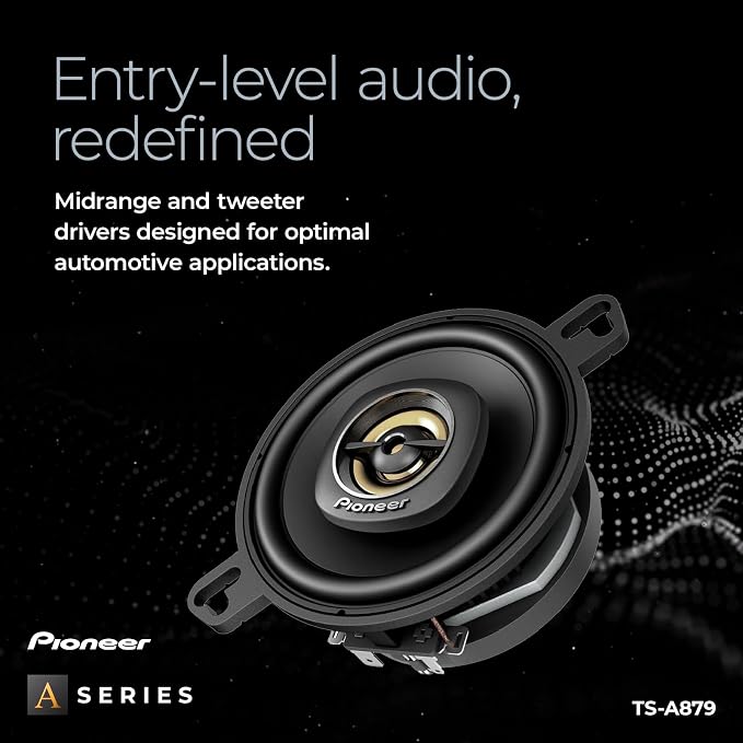 PIONEER A-Series Plus TS-A879 3.5” 2-Way Speakers (Pair) – 100W RMS, 450W Max, Balanced Sound + Smooth Treble, Great Stock Replacement, Easy Installation