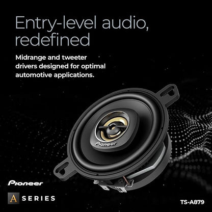 PIONEER A-Series Plus TS-A879 3.5” 2-Way Speakers (Pair) – 100W RMS, 450W Max, Balanced Sound + Smooth Treble, Great Stock Replacement, Easy Installation
