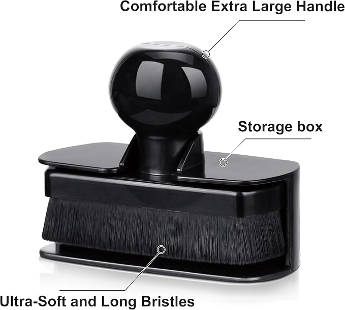 Large Tire Shine Applicator & Bendable Wheel Brush Set for Detailing Cleaning and Tire Shine,Automotive Tire Dressing Applicator Brush with Storage Stand for Tire Detailing & Car Wash Kit,Black-4pcs