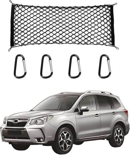 for Subaru Forester Ascent Envelope Style Truck Bed Cargo Net - Fits 2013-2024 2025 2026 Forester Ascent Accessories Cargo Net for Pickup Truck Bed - Heavy Duty Carabiners