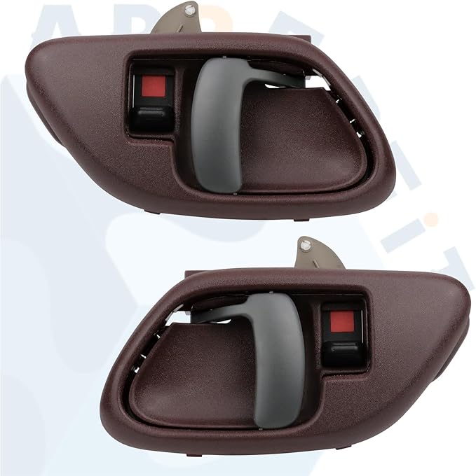 APPERFiT Interior Door Handle w/Bezel Kit (Red) Compatible with 1995-2002 Chevy Chevy GMC Truck C1500 C2500 C3500 K1500 K2500 K3500 Suburban Tahoe Yukon Replaces 15708049 15708050
