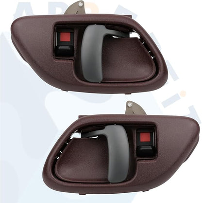 APPERFiT Interior Door Handle w/Bezel Kit (Red) Compatible with 1995-2002 Chevy Chevy GMC Truck C1500 C2500 C3500 K1500 K2500 K3500 Suburban Tahoe Yukon Replaces 15708049 15708050