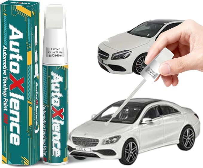Calcite/Cirrus White(650/9650) Touch Up Paint Compatible with Mercedes-Benz Car Paint Pen Scratch Repair Automotive Scratch Remover Fix Exact Color Match