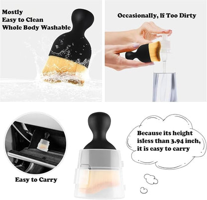 4 Pcs Car Interior Cleaning Soft Brushes,Car Interior Detailing Brush,Car Cleaning Brush Dust Collectors, Car Interior Cleaning Soft Brushes,Curved Design Dirt Dust Clean Brushes