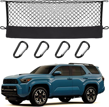 Envelope Style Cargo Net Compatible with Toyota 4runner 3row New 2026 2025 2024 2023 2022 2021 2020 2019 2018 2017 2016 2015 2014-2010 Trunk Car Rear Tailgate Touring Netting