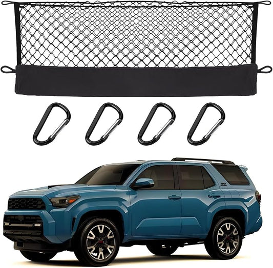 Envelope Style Cargo Net Compatible with Toyota 4runner 3row New 2026 2025 2024 2023 2022 2021 2020 2019 2018 2017 2016 2015 2014-2010 Trunk Car Rear Tailgate Touring Netting