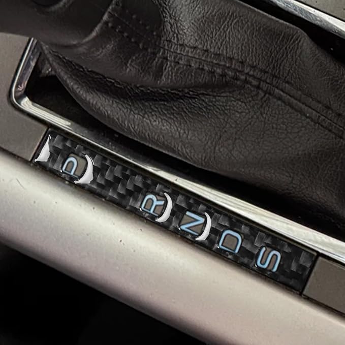 Premium Carbon Fiber Compatible with Ford Edge 2011-2014 2012 2013 SEL/Limited/SE/Sport Accessories Car Gear Shift Control Anti-Scratch Panel Cover Interior Trim Sticker Decal Black 1PC