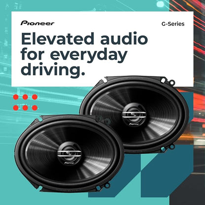Pioneer G-Series TS-G6820S 6” x 8” 2-Way Speakers (Pair) – 250W Max, Balanced Sound + Smooth Treble, Great Stock Replacement, High-Efficiency Speaker Designed for OEM Power