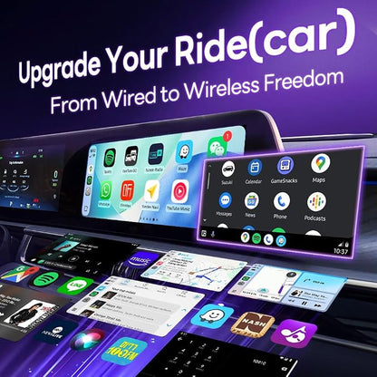 CarlinKit 5.0 Wireless CarPlay & Android Auto Adapter | 5GHz WiFi | Wired to Wireless | Auto Connect | for OEM Wired Cars
