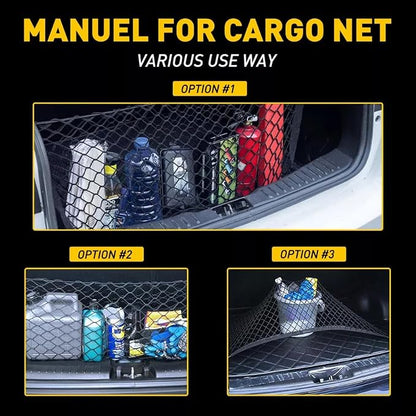 for Ford F150 Envelope Style Truck Bed Cargo Net - Fits 2013-2024 2025 2026 F150 Accessories Cargo Net for Pickup Truck Bed - Heavy Duty Carabiners