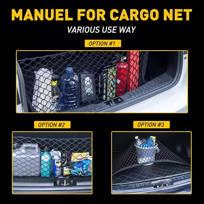 for Suburban Escalade Yukon XL Envelope Style Truck Bed Cargo Net - Fits Suburban Escalade Yukon XL Accessories Cargo Net for Pickup Truck Bed - Heavy Duty Carabiners