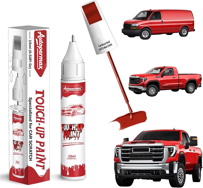 Cardinal Red(G7C/WA130X) Car Touch Up Paint for GMC, Color Accurate Two-In-One Car Paint Scratch Repair Pen, Professional Scratch Remover for Vehicles Chips and Nicks Scuff
