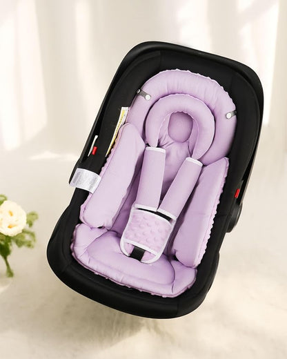 BOMOLOUR Infant Car Seat Insert with Removable Cushion for Baby Preemie Newborn Infant, Reversible carseat Insert Head Body Support Fits for Stroller, Baby Swing, Rocker, Bouncer, Bassinet - Purple