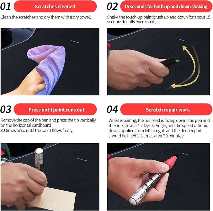 Carhoo A73 Jerez Black Touch Up Paint Compatible with BMW, Genuine Custom Color Car Touch Up Paint, With Pen Tip & Fine Brush - 0.56 Fl Oz(16ml)