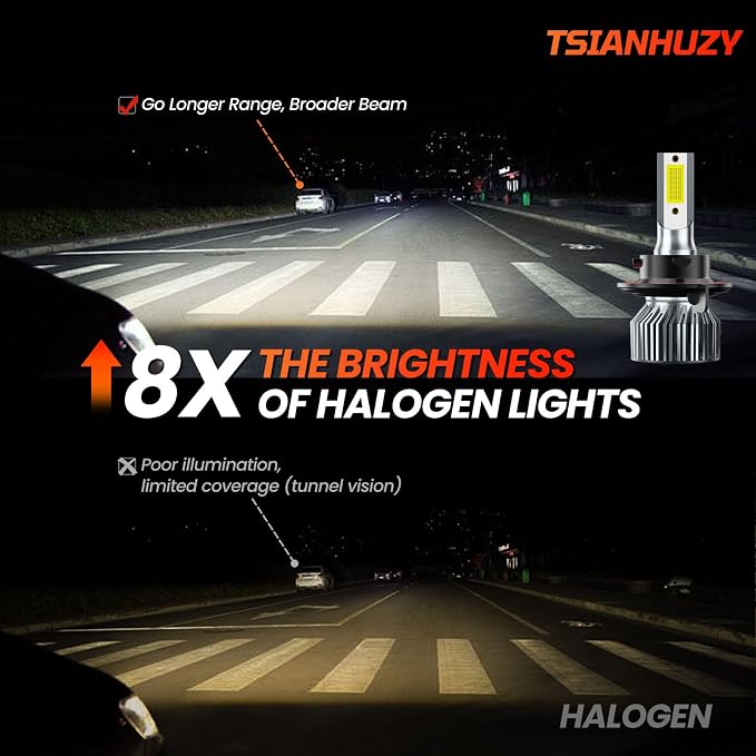 Compatible For Ford F150 2004-2014 Driving Light Bulb,600% Brightness High Low Beam Fog Light Bulbs Combo,Plug and Play,6500K White Bulbs,IP68 4pcs
