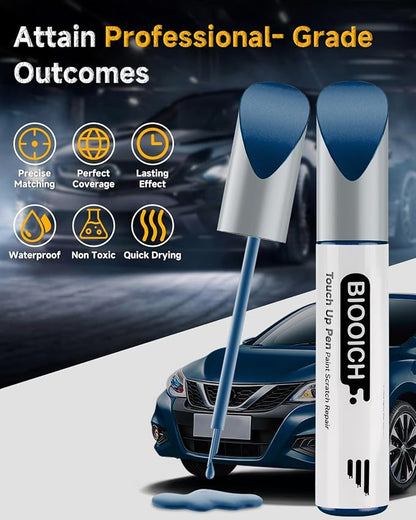 Touch Up Paint Pen Exact Color Match Car Chip and Scratch Repair (for Nissan, Caspian Blue Metallic(RBY))