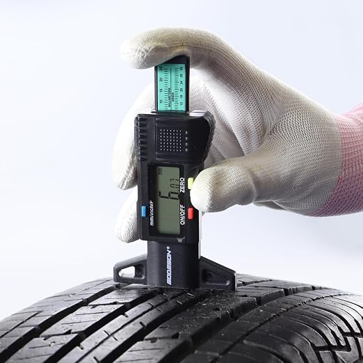 GODESON Digital Tire Tread Gauge,3 Modes: Fractional Inch, Decimal Inch, Millimeter -Color-Coded Bar-Accurate Tire Depth Gauge for Cars, Trucks, Vans, SUVs