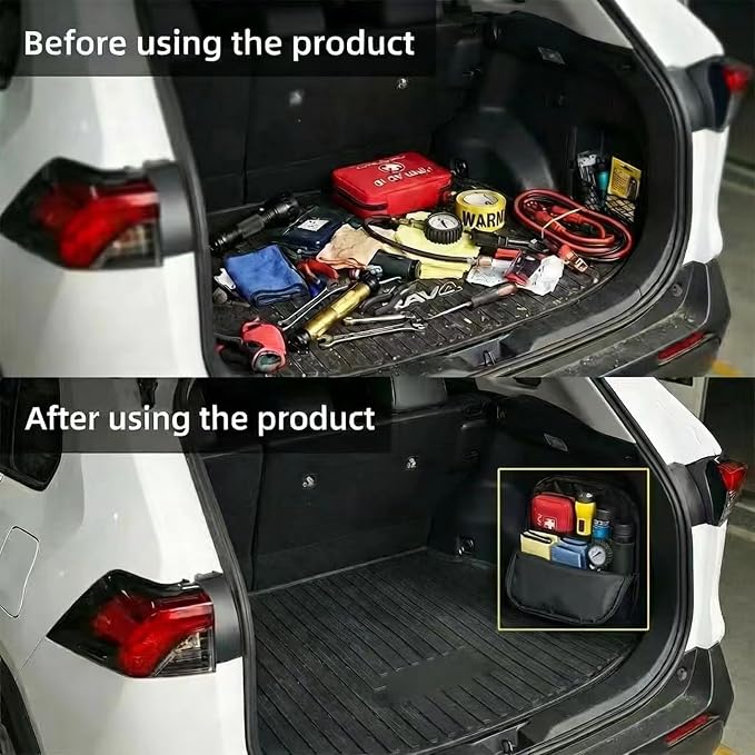 For Toyota Rav4 2026 Trunk Upgrade, Trunk Organizer Pocket Bag, Trunk Cubby Storage bag,Cargo side pocket Black, 1 pc