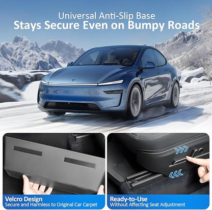 GEEDAR Under Seat Storage Box Organizer for Tesla Model Y 2025 Juniper (2PCs) - Front Section, New Model Y 2025 Hidden Storage Box, Underseat Organizer Fit Tesla Model Y 2025 Accessories