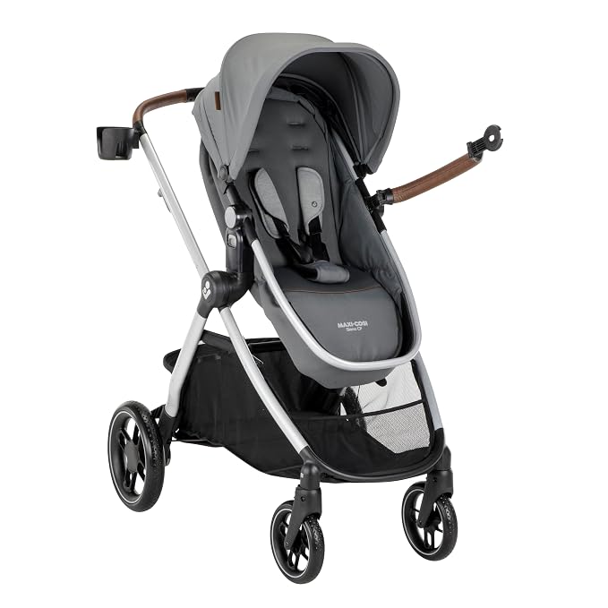 Maxi-Cosi Siena CP Modular Travel System, Car Seat and Stroller Combo, Stone Glow