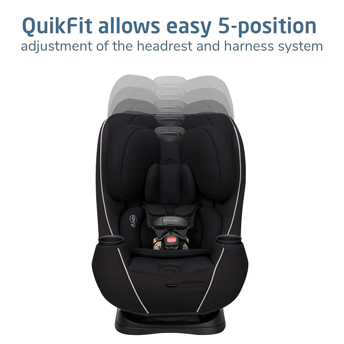 Maxi-Cosi Pria Max 3-in-1 Convertible Car Seat, Infant to Toddler Car Seat, ClipQuick Magnetic Chest Clip, Quick-Install Latch, Machine-Washable Cover, 5-100 lbs, Caspian Caviar
