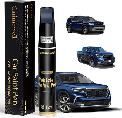 B-588P Obsidian Blue Pearl Touch Up Paint Compatible with Honda, Exact Match Car Paint Pen Automotive Scratch Repair Remover Kit Quick & Easy Solution for Vehicle Chips and Nicks