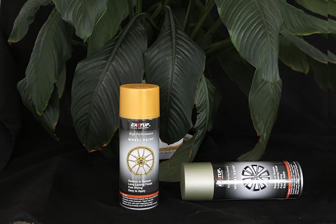 EASTUP Premium Metallic Acrylic Enamel Wheel Paint Light-Orange-Gold Color, Brilliant Finish, High Durability, Fade-resistant, Quick Drying Rim Coating