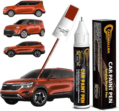 M3R Mars Orange Car Touch Up Paint for Kia, Color Accurate Car Paint Scratch Repair Pen Kit Quick & Easy Fix Vehicle Chips and Automotive Nicks Scuff