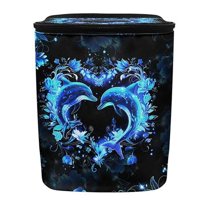 BIGCARJOB Neon Dolphin Car Trash Can Bin for Back Seat, Leak Proof, SUV Truck Van, Front Seat
