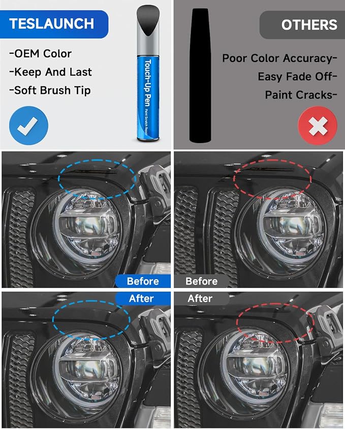 Touch Up Paint Compatible with Jeep Exact Match Touch Up Paint Car Scratch Repair (Granite Crystal Metallic(PAU/LAU) Compatible with Cherokee/Compass/Grand-Cherokee/Patriot/Renegade/Wrangler-JK/Wrangler-JK-Unlimited)