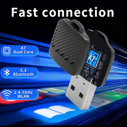 Wireless Carplay Adapter (2025 Upgrade), Plug and Play, Convert Wired to Wireless Bluetooth Carplay Adapter for iPhone - No Latency -Micro Size