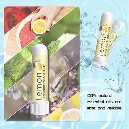 Hion Nausea Relief Inhaler 3pcs-Grapefruit, Lemon and Mint, Natural Essential Oils Inhalers