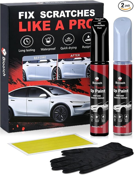 Aurora Black Pearl ABP for Kia Touch Up Paint Kit with 2K Clear Coat,Exact Color Match Touch Up Paint for Chip and Scratch Repair