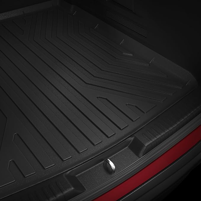 OEDRO Cargo Trunk Liner Floor Mat Compatible with 2010-2024 Toyota 4Runner with 3rd Row Seats, Unique Black TPE All-Weather Guard Cargo Mats