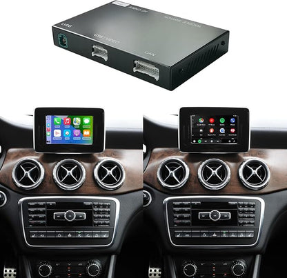 Road Top Wireless CarPlay Interface Decoder for Mercedes-Benz NTG4.5/4.7 | For C/E/GLK/ML/CLA/GLA/CLS/SLK 2012-2015 Year, Support Wireless Carplay, Android Auto, MirrorLink, AUX Required