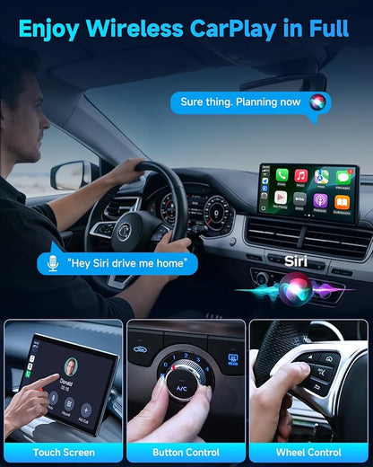 Smart Blue Wireless CarPlay Adapter 2026, Pocket-Friendly Mini Design, Seamless Conversion for iPhone & Android, Optimized for Vehicles 2016 and Newer
