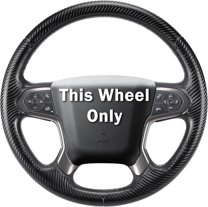 Steering Wheel Cover for Chevy Silverado 1500 2014-2018/2500 2500HD 3500 3500HD 2015-2019/ 4500HD 5500HD 6500HD 2019-2024/ Suburban Tahoe 2015-2020/ Traverse 2018-2023 Chevrolet