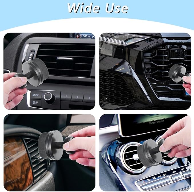 2 PCS Car Tire Shine Applicator Brush, Auto Tire Detail Brushs, Portable Car Tire Brush with Seal Cover Design, High Density Soft Shine Applicator Brushs, for Auto Detailing Cleaning