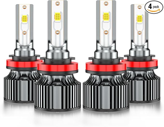 Compatible for Nissan Sentra 2013 2014 2015 2016 2017 2018 2019 2020 2021 2022 2023 High and Low Beams, or Fog Lights, 6500K White Powersports Light Bulbs, Plug n Play, for Off-Road Use, Pack of 4