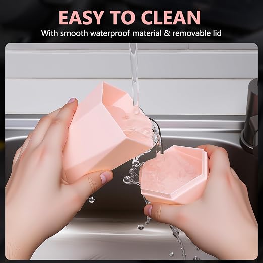 Car Trash Can with Lid - 1-Pack, Interior Accessories for Vehicles, Leakproof Garbage Can with 15 Detachable Trash Bags, Multipurpose Organizers and Storage Solutions for Home and Office (Pink)