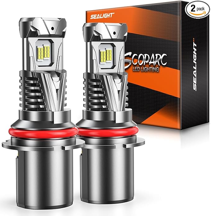 SEALIGHT 9007/HB5 Fog Lamps 80,000LM 130W Wireless for ATVs & Powersports, 2026 Version 99% Compatibility, 9×Brightness S7S Series Wireless 9007 Lamps 10 Years Lifespan- Pack of 2