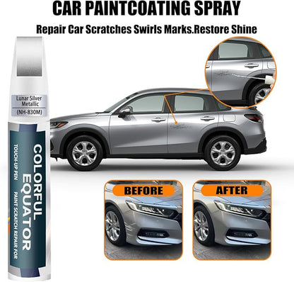 Lunar Silver Metallic(NH-830M) Touch Up Paint Compatible with Honda, Car Paint Pen Scratch Repair Two-In-One Touch Up Paint, Premium Car Scratch Remover for Deep Scratches