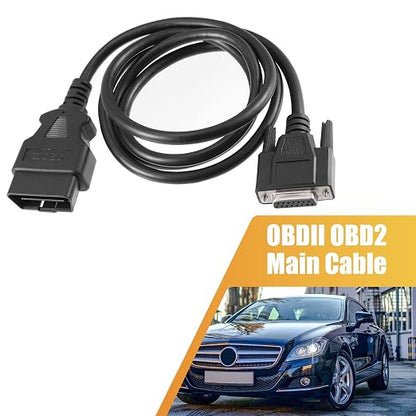 X AUTOHAUX OBDII OBD2 Main Cable Diagnostic Tool Adapter Connector Cable for Launch X431 CRP129 CRP123 Creader VII and VIII,Male to 2 Rows 15 Pin Female