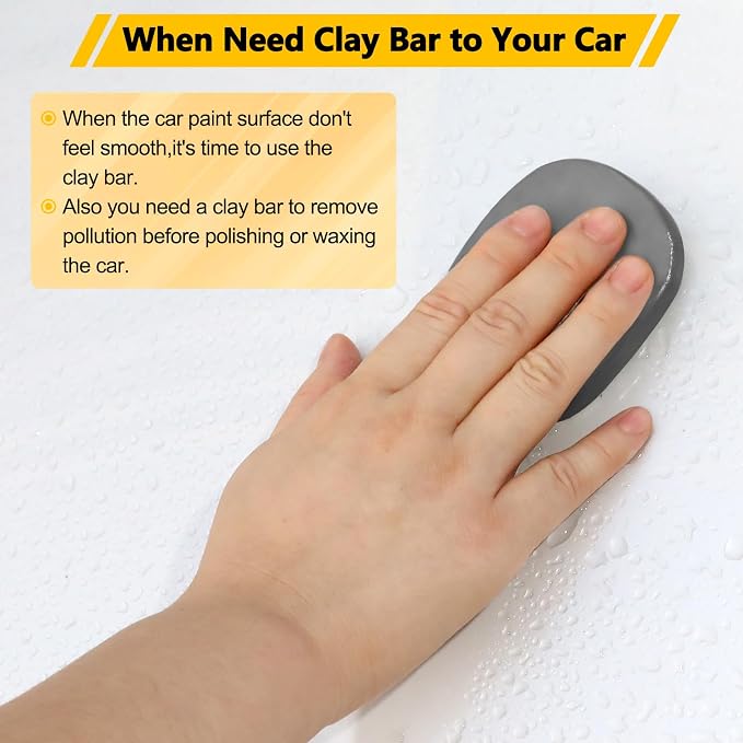 Fitosy Car Clay Bar 4 Pack 400g, Premium Grade No Scratch Magic Clays Bars Detailing Cleaner Kit Glass Deatil Cleaning with Washing and Adsorption Capacity for Auto SUV,RV,Truck