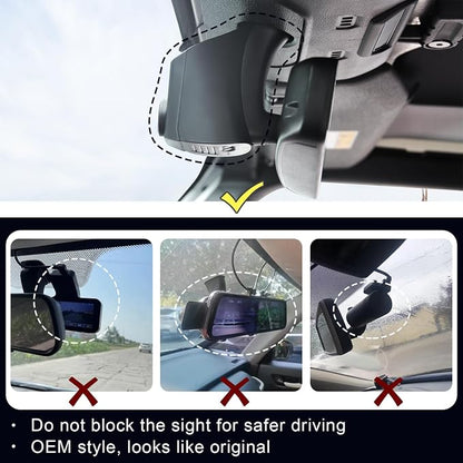 4K Front & 2K Rear 2 Channel HDR Dash Cam, Dual STARVIS 2 IMX678 IMX675, Custom Fit forJeep Gladiator JT 2020-2023 Mojave Overland & Wrangler JL 2018-2023 etc, 5GHz WiFi, GPS, 128GB Card