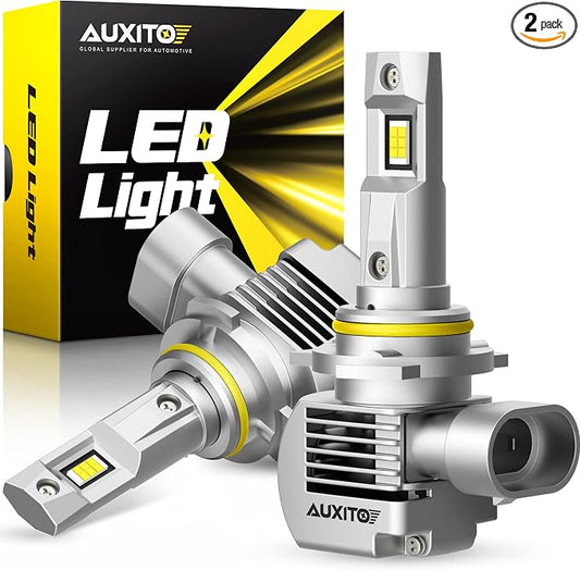 AUXITO 9012/HIR2 LED Bulbs, 60000LM 900% Ultra Bright, CANBus Ready Plug & Play, 60000+ Hours Life Service, Pack of 2